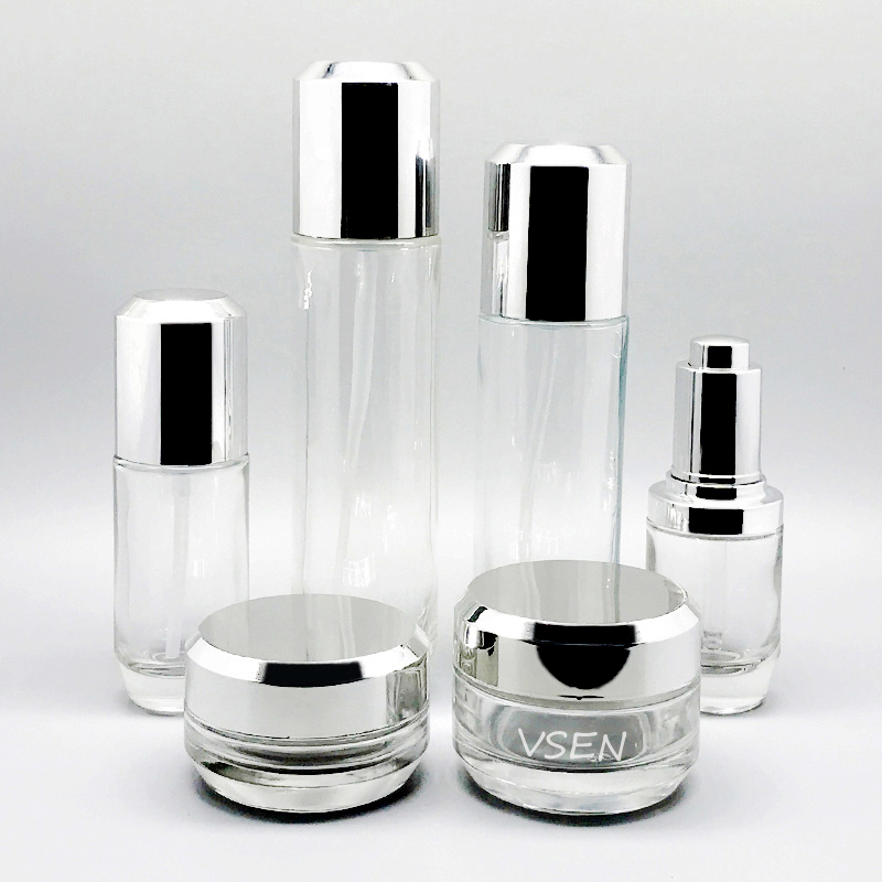 希思黎黑色玻璃瓶  透明瓶亮银盖子现货玻璃瓶(图7)